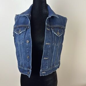 Current Elliott Distressed Jean Vest Women's Size 0